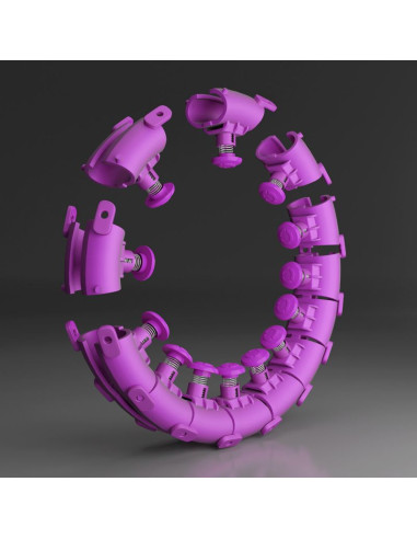 Zestaw hula hop hhw12 violet z wypustkami i obciążnikiem hms + pas br163 black plus size