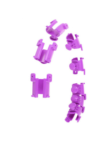 Zestaw hula hop hhw12 violet z wypustkami i obciążnikiem hms + pas br163 black plus size