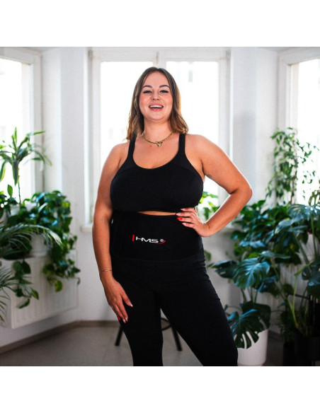 Zestaw hula hop hhw12 violet z wypustkami i obciążnikiem hms + pas br163 black plus size