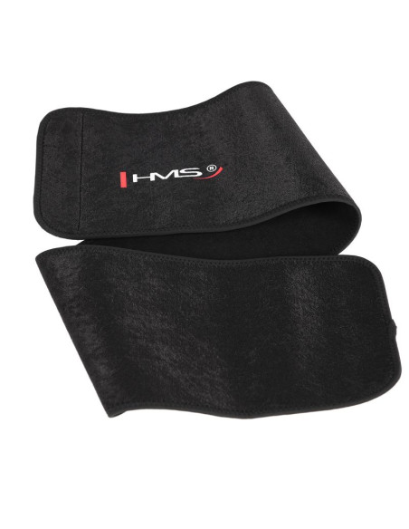 Zestaw hula hop hhw12 black z wypustkami i obciążnikiem hms + pas br163 black plus size