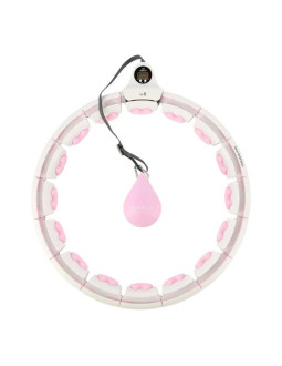 Hula hop hms hhw06 z wypustkami, obciążnikiem i licznikiem różowy