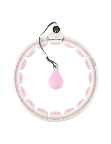 Hula hop hms hhw06 z wypustkami, obciążnikiem i licznikiem różowy