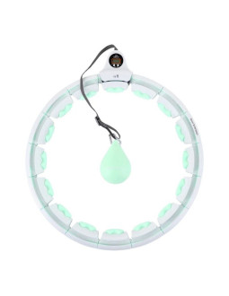 Hula hop hms hhw06 z wypustkami, obciążnikiem i licznikiem zielony