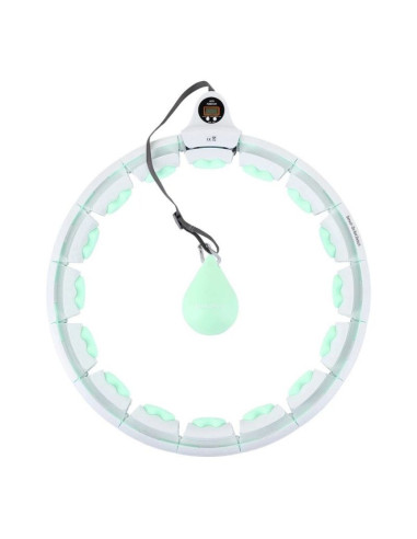 Hula hop hms hhw06 z wypustkami, obciążnikiem i licznikiem zielony