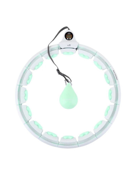 Hula hop hms hhw06 z wypustkami, obciążnikiem i licznikiem zielony