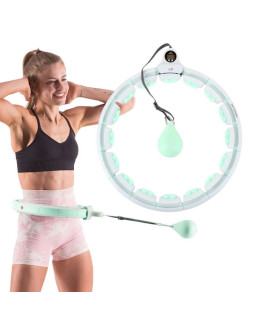 Hula hop hms hhw06 z wypustkami, obciążnikiem i licznikiem zielony 2