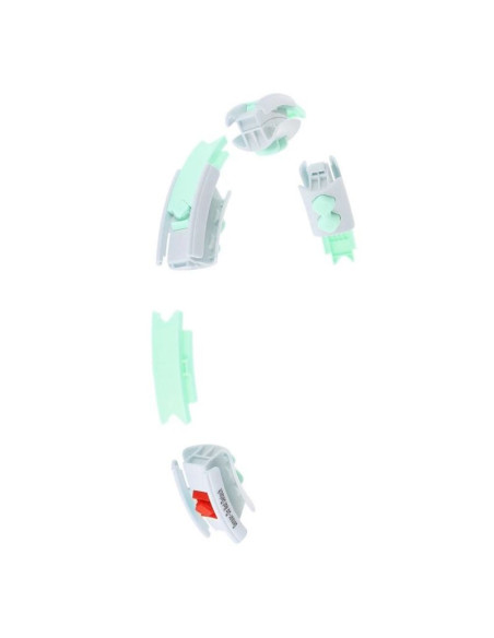 Hula hop hms hhw06 z wypustkami, obciążnikiem i licznikiem zielony