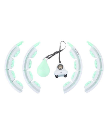 Hula hop hms hhw06 z wypustkami, obciążnikiem i licznikiem zielony