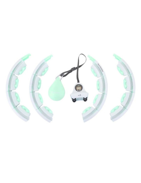 Hula hop hms hhw06 z wypustkami, obciążnikiem i licznikiem zielony