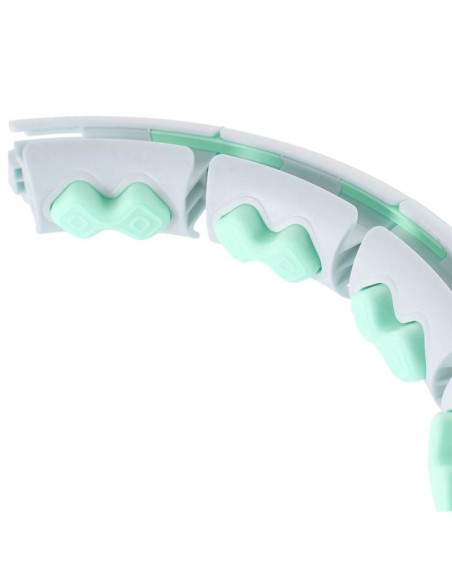 Hula hop hms hhw06 z wypustkami, obciążnikiem i licznikiem zielony