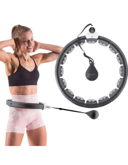 Hula hop hms hhw06 z wypustkami, obciążnikiem i licznikiem czarny 2