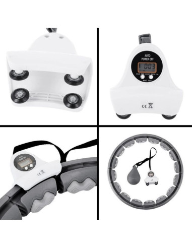 Hula hop hms hhw06 z wypustkami, obciążnikiem i licznikiem czarny