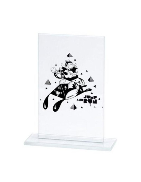 Trofeum szklane grawerowane + wypełnienie farbą