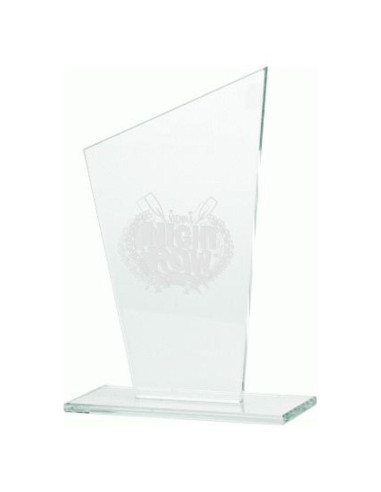 Trofeum szklane grawerowane