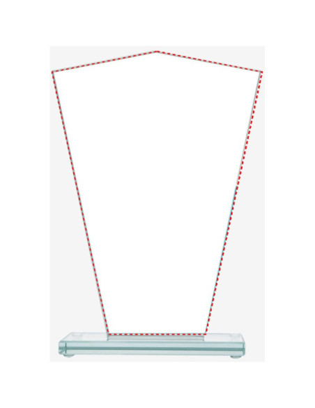 Trofeum szklane z rozklejoną podstawą