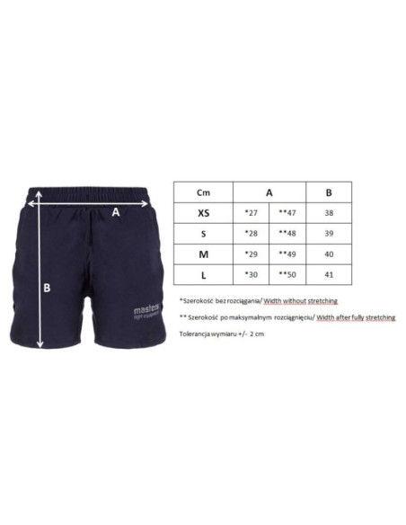 Spodenki krótkie damskie masters skw-compression granatowy