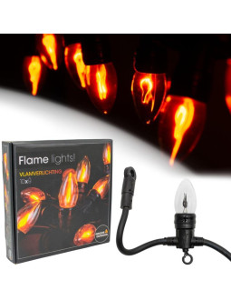 Oświetlenie łańcuch świetlny imitujący płomień 10led 2