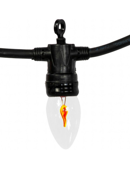 Oświetlenie łańcuch świetlny imitujący płomień 10led