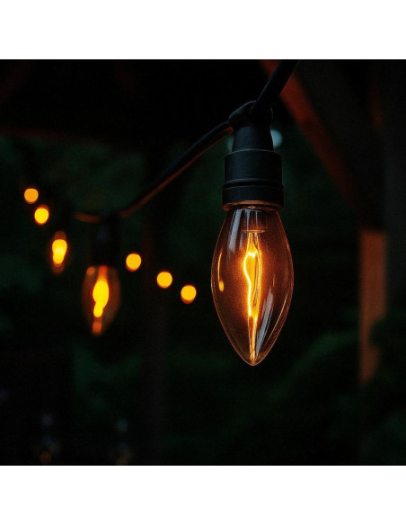 Oświetlenie łańcuch świetlny imitujący płomień 10led