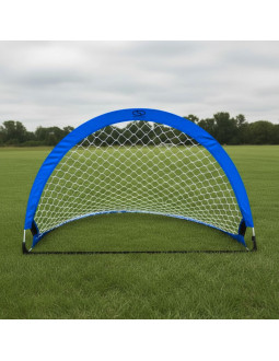 Bramka piłkarska treningowa pop-up - niebieska (l) 183x104x104 cm