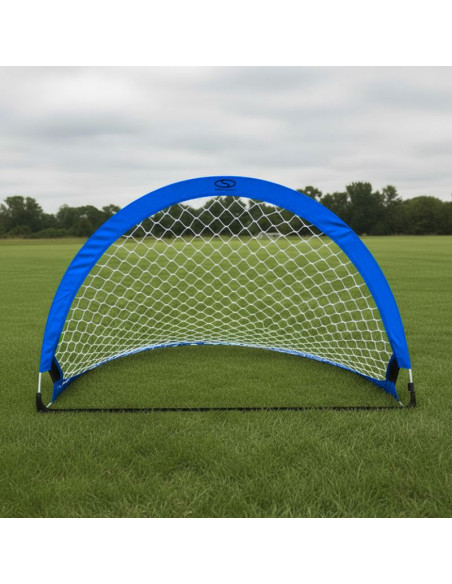 Bramka piłkarska treningowa pop-up - niebieska (l) 183x104x104 cm