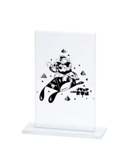 Trofeum szklane grawerowane + wypełnienie farbą