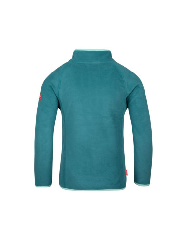Bluza polarowa dla dziewczynki/chłopca z zamkiem trollkids kids nordland half zip zielona (707-332)