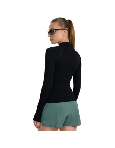 Koszulka damska longsleeve 4f f419 głęboka czerń 4fwaw25tflof419 20s