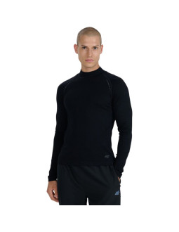 Koszulka męska longsleeve 4f m417 głęboka czerń 4fwaw25tflom417 20s