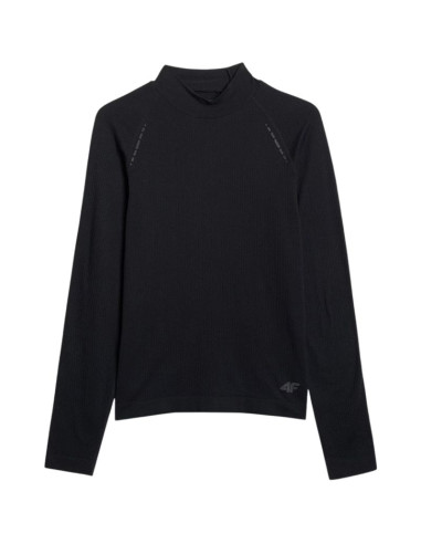 Koszulka męska longsleeve 4f m417 głęboka czerń 4fwaw25tflom417 20s