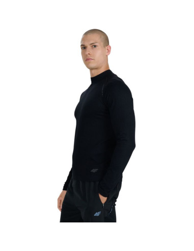 Koszulka męska longsleeve 4f m417 głęboka czerń 4fwaw25tflom417 20s