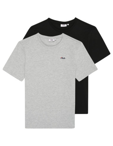 Koszulka męska fila brod 2 pak czarna, szara fam0083 83227