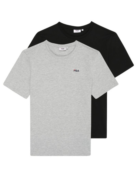 Koszulka męska fila brod 2 pak czarna, szara fam0083 83227