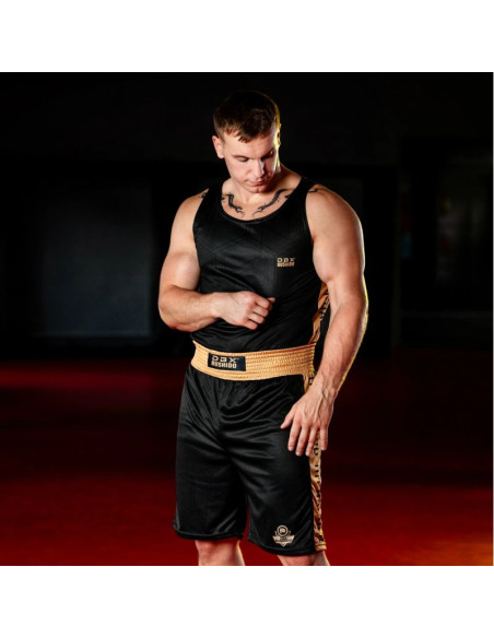 Koszulka bokserska tanktop gold