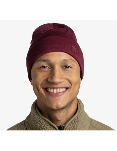 Czapka buff merino midweight beanie melange tibetan red