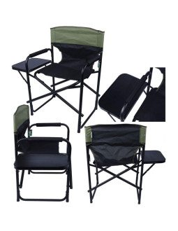 Krzesło turystyczne składane ze stolikiem