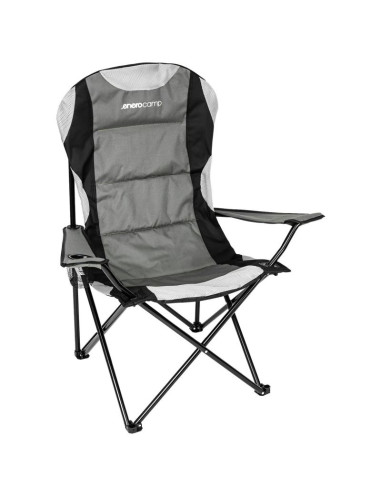 Krzesło turystyczne składane lux 60x60x105cm szaro-czarne
