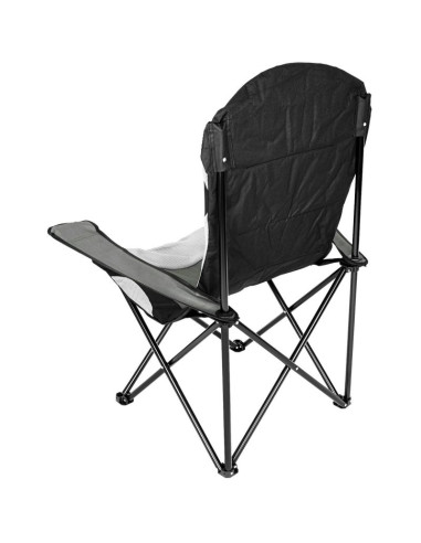 Krzesło turystyczne składane lux 60x60x105cm szaro-czarne