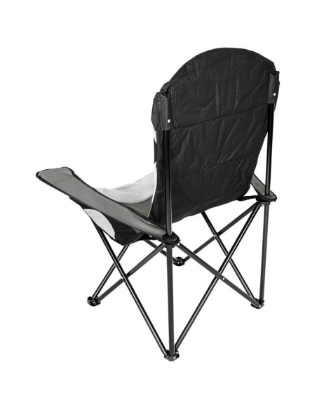 Krzesło turystyczne składane lux 60x60x105cm szaro-czarne