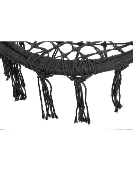 Hamak ażurowy fotel wiszący bocianie gniazdo 80x60cm ciemny szary