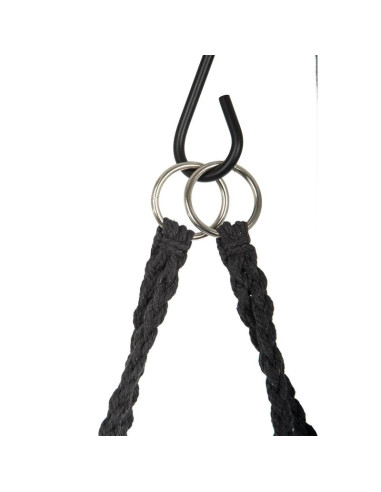 Hamak ażurowy fotel wiszący bocianie gniazdo 80x60cm ciemny szary