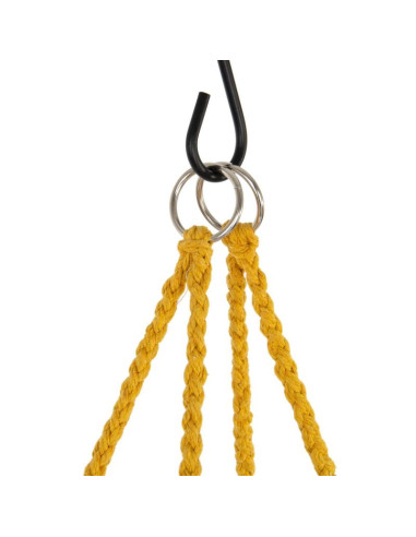 Hamak ażurowy fotel wiszący bocianie gniazdo 80x60cm z poduszką miodowy