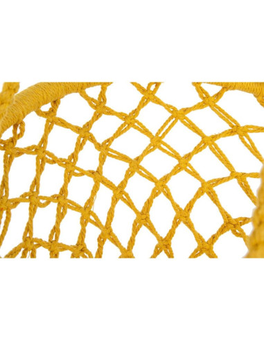 Hamak ażurowy fotel wiszący bocianie gniazdo 80x60cm z poduszką miodowy