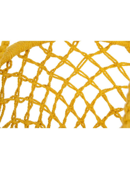 Hamak ażurowy fotel wiszący bocianie gniazdo 80x60cm z poduszką miodowy