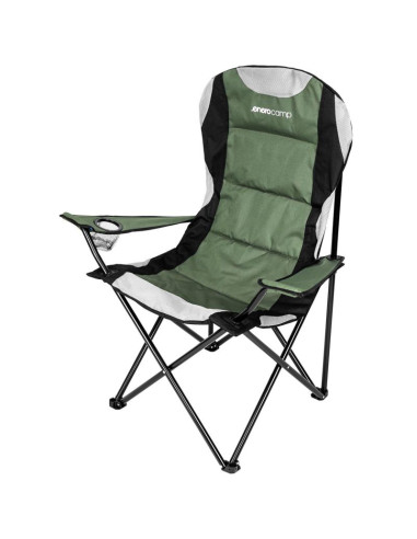 Krzesło turystyczne składane lux 60x60x105cm zielono-czarne