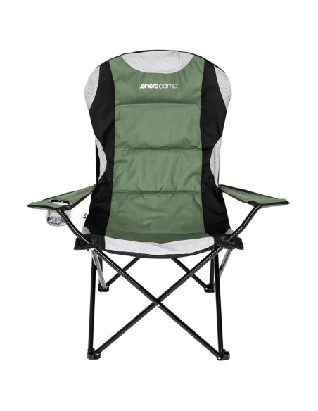 Krzesło turystyczne składane lux 60x60x105cm zielono-czarne