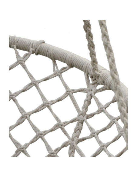 Hamak ażurowy fotel wiszący bocianie gniazdo 80x60cm ecru