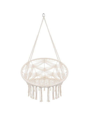 Hamak ażurowy fotel wiszący bocianie gniazdo 80x60cm biały new styl