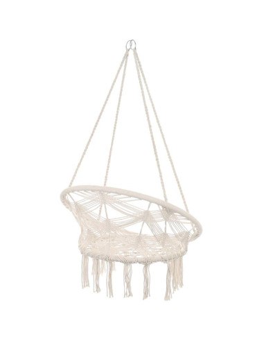 Hamak ażurowy fotel wiszący bocianie gniazdo 80x60cm biały new styl