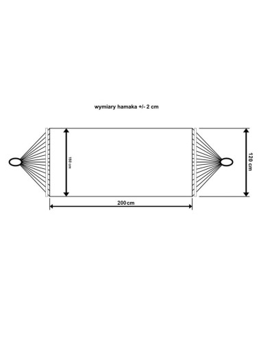 Hamak ogrodowy 2 osobowy 200x150cm z drążkiem i  z frędzlami miami natura jungle